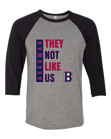 Berkmar Patriots They Not Like Us #1 Women's Baseball T-Shirt
