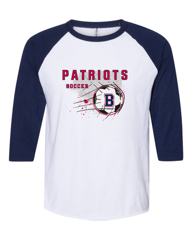 Berkmar Patriots Soccer #2 Men's Baseball T-Shirt