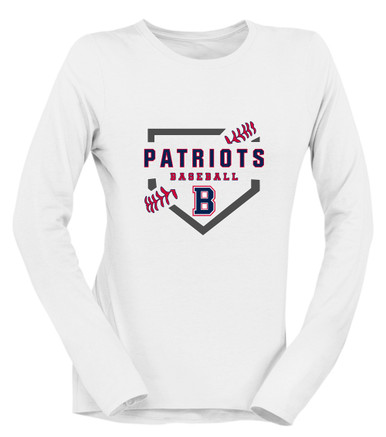Berkmar Patriots Baseball #2 Women's Premium LS T-Shirt