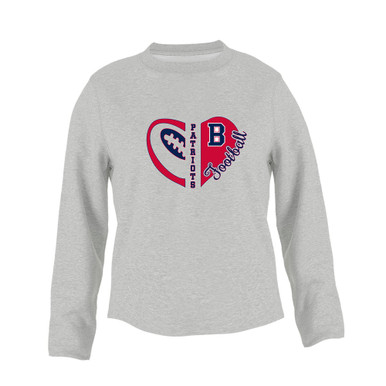 Berkmar Patriots Heart Football Women's Sweatshirt