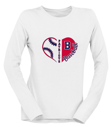 Berkmar Patriots Heart Baseball Women's Premium LS T-Shirt