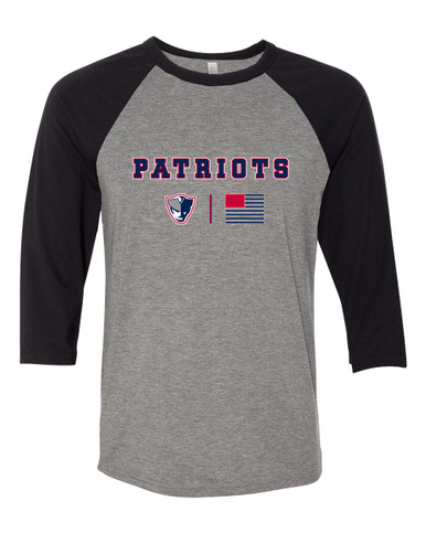 Seeger Patriots Team Colors Flag Women's Baseball T-Shirt