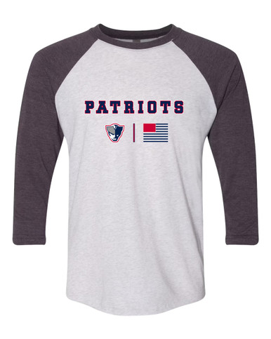 Seeger Patriots Team Colors Flag Men's Baseball T-Shirt