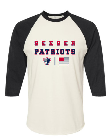 Seeger Patriots Spirit Flag Women's Baseball T-Shirt