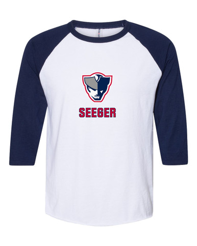 Seeger Patriots Mascot #2 Men's Baseball T-Shirt