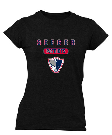 Seeger Patriots Mascot #3 Women's Premium SS T-Shirt