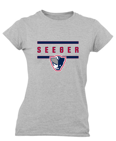 Seeger Patriots Mascot #4 Women's SS T-Shirt