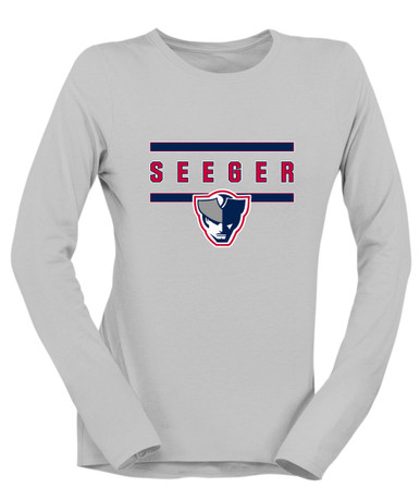 Seeger Patriots Mascot #4 Women's LS T-Shirt