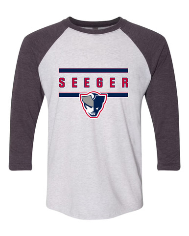 Seeger Patriots Mascot #4 Men's Baseball T-Shirt