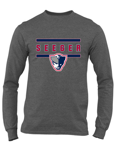 Seeger Patriots Mascot #4 Men's Premium LS T-Shirt