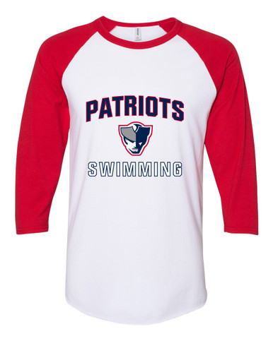 Seeger Patriots Swimming Men's Baseball T-Shirt