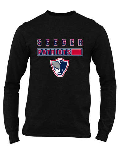 Seeger Patriots Mascot #7 Men's Premium LS T-Shirt