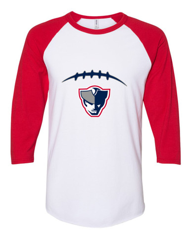 Seeger Patriots Football #2 Women's Baseball T-Shirt