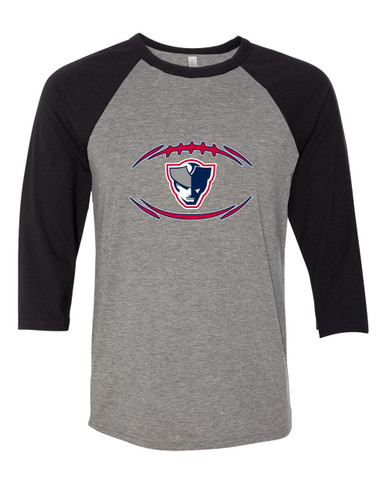 Seeger Patriots Football #3 Men's Baseball T-Shirt