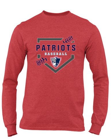Seeger Patriots Baseball #2 Men's LS T-Shirt