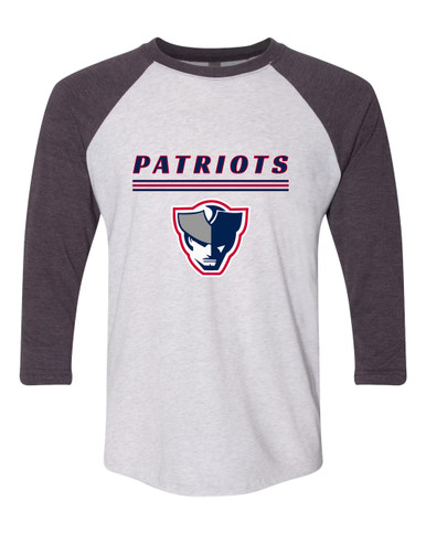 Seeger Patriots Mascot #8 Men's Baseball T-Shirt