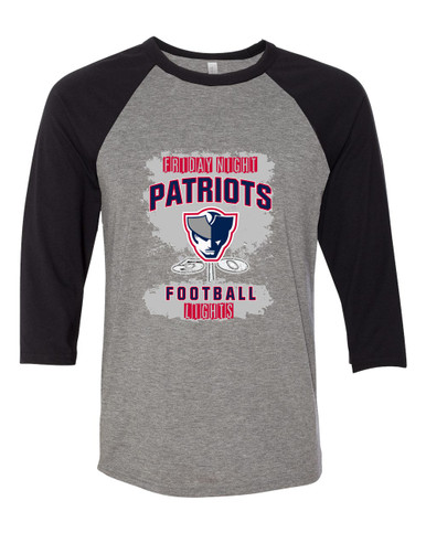 Seeger Patriots Football #6 Women's Baseball T-Shirt