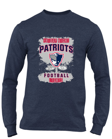 Seeger Patriots Football #6 Men's LS T-Shirt