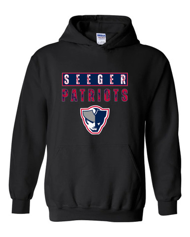 Seeger Patriots Mascot #9 Men's Hoodie
