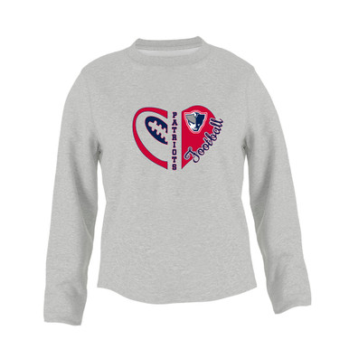 Seeger Patriots Heart Football Women's Sweatshirt