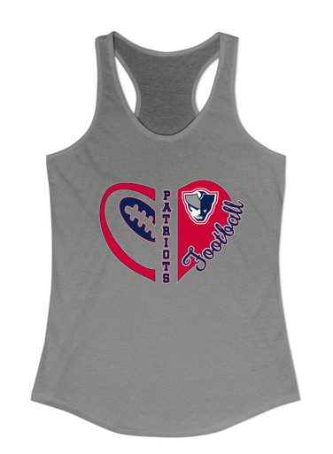 Seeger Patriots Heart Football Women's Tank Top