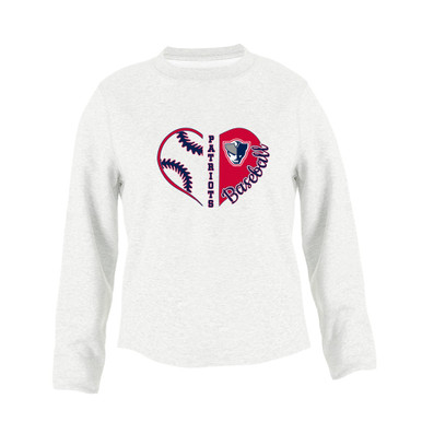 Seeger Patriots Heart Baseball Women's Sweatshirt