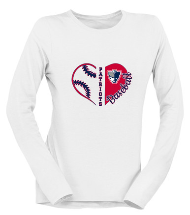 Seeger Patriots Heart Baseball Women's Premium LS T-Shirt