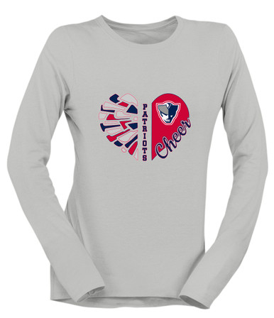 Seeger Patriots Heart Cheer Women's Premium LS T-Shirt