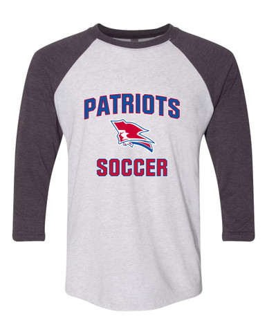 Pender Patriots Soccer #1 Women's Baseball T-Shirt