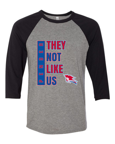 Pender Patriots They Not Like Us #1 Women's Baseball T-Shirt