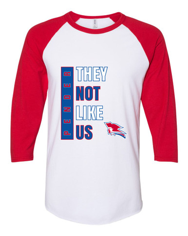 Pender Patriots They Not Like Us #1 Men's Baseball T-Shirt