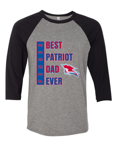 Pender Patriots Best Patriot Dad Men's Baseball T-Shirt