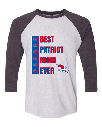 Pender Patriots Best Patriot Mom Women's Baseball T-Shirt