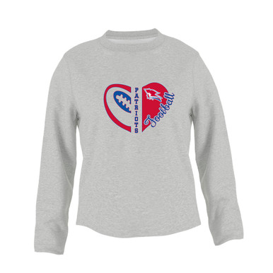 Pender Patriots Heart Football Women's Sweatshirt