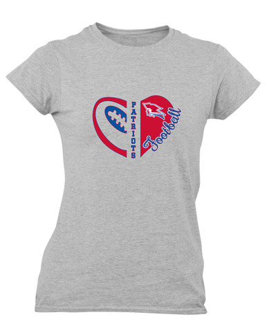 Pender Patriots Heart Football Women's SS T-Shirt