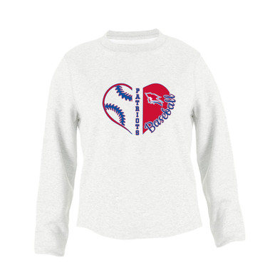 Pender Patriots Heart Baseball Women's Sweatshirt