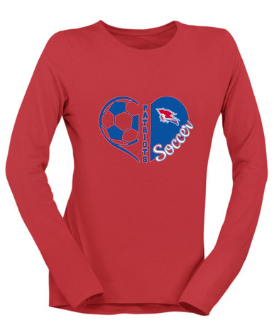 Pender Patriots Heart Soccer Women's Premium LS T-Shirt
