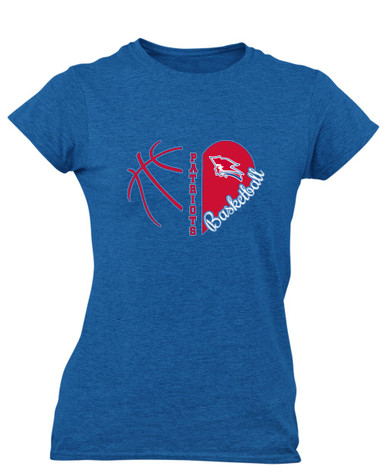 Pender Patriots Heart Basketball Women's Premium SS T-Shirt