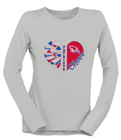 Pender Patriots Heart Cheer Women's Premium LS T-Shirt