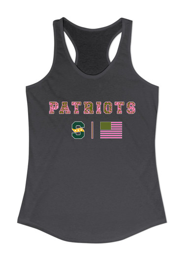 Stevenson Patriots S Script Pink Camo Flag Women's Tank Top