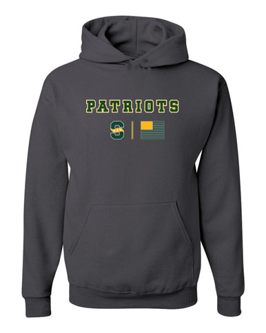 Stevenson Patriots S Script Team Colors Flag Men's Premium Hoodie