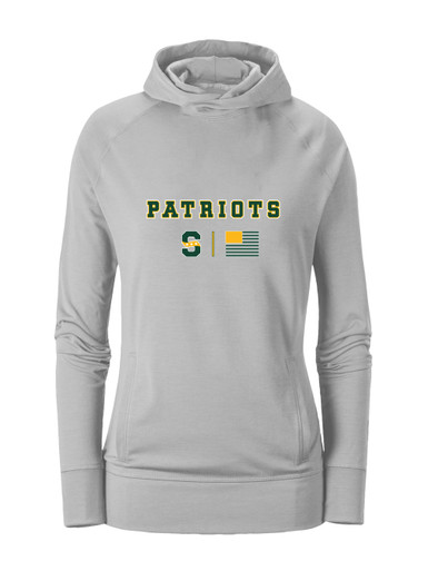 Stevenson Patriots S Script Team Colors Flag Women's Hoodie