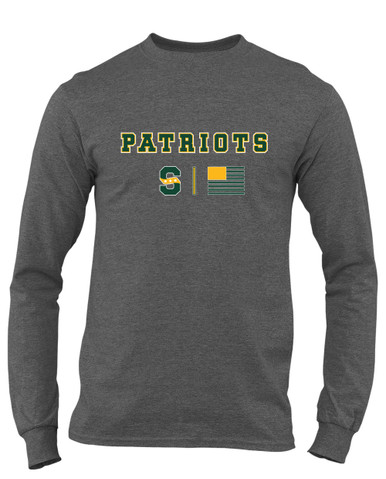 Stevenson Patriots S Script Team Colors Flag Men's Premium LS T-Shirt