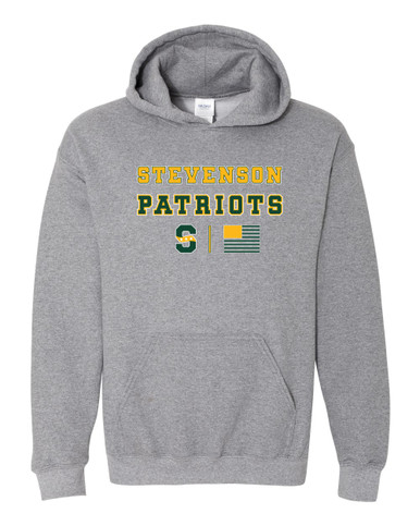 Stevenson Patriots S Script Spirit Flag Men's Hoodie