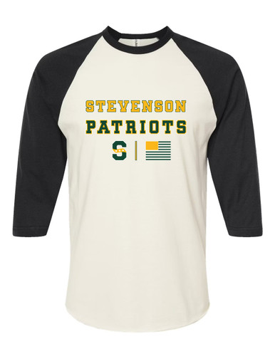Stevenson Patriots S Script Spirit Flag Women's Baseball T-Shirt