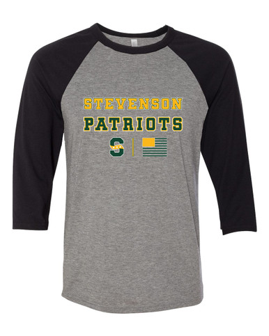 Stevenson Patriots S Script Spirit Flag Men's Baseball T-Shirt