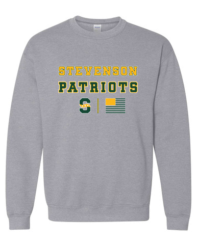 Stevenson Patriots S Script Spirit Flag Men's Sweatshirt