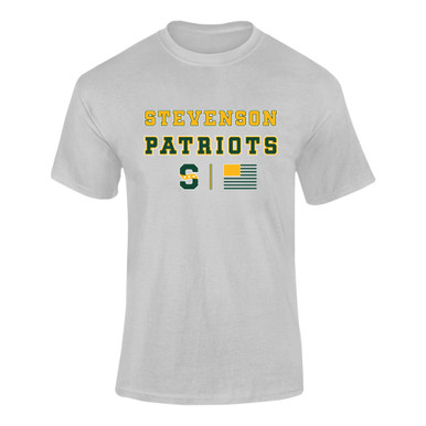 Stevenson Patriots S Script Spirit Flag Men's SS T-Shirt