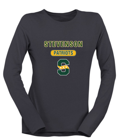 Stevenson Patriots S Script Mascot #3 Women's Premium LS T-Shirt