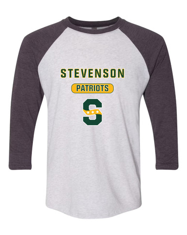 Stevenson Patriots S Script Mascot #3 Men's Baseball T-Shirt